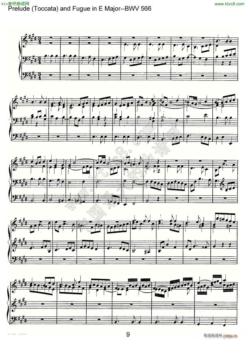 Prelude Toccata and Fugue in E Major BWV 566 ܷ(ʮּ)9