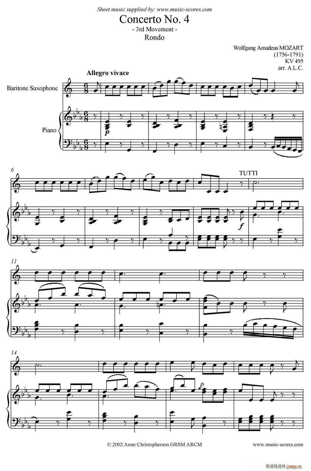 Mozart Concerto KV495 No 4 3st Rondo (ʮּ)1