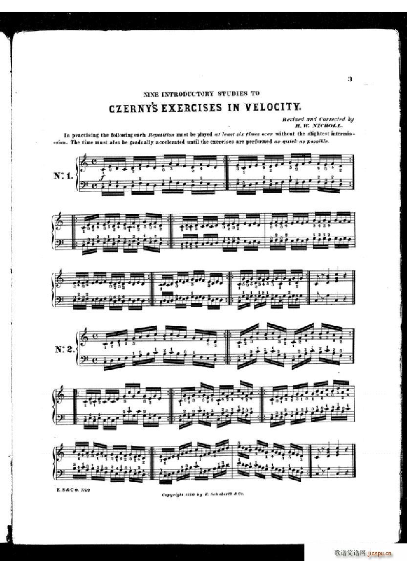 Czerny School of Velocity book 1 Op 299()1