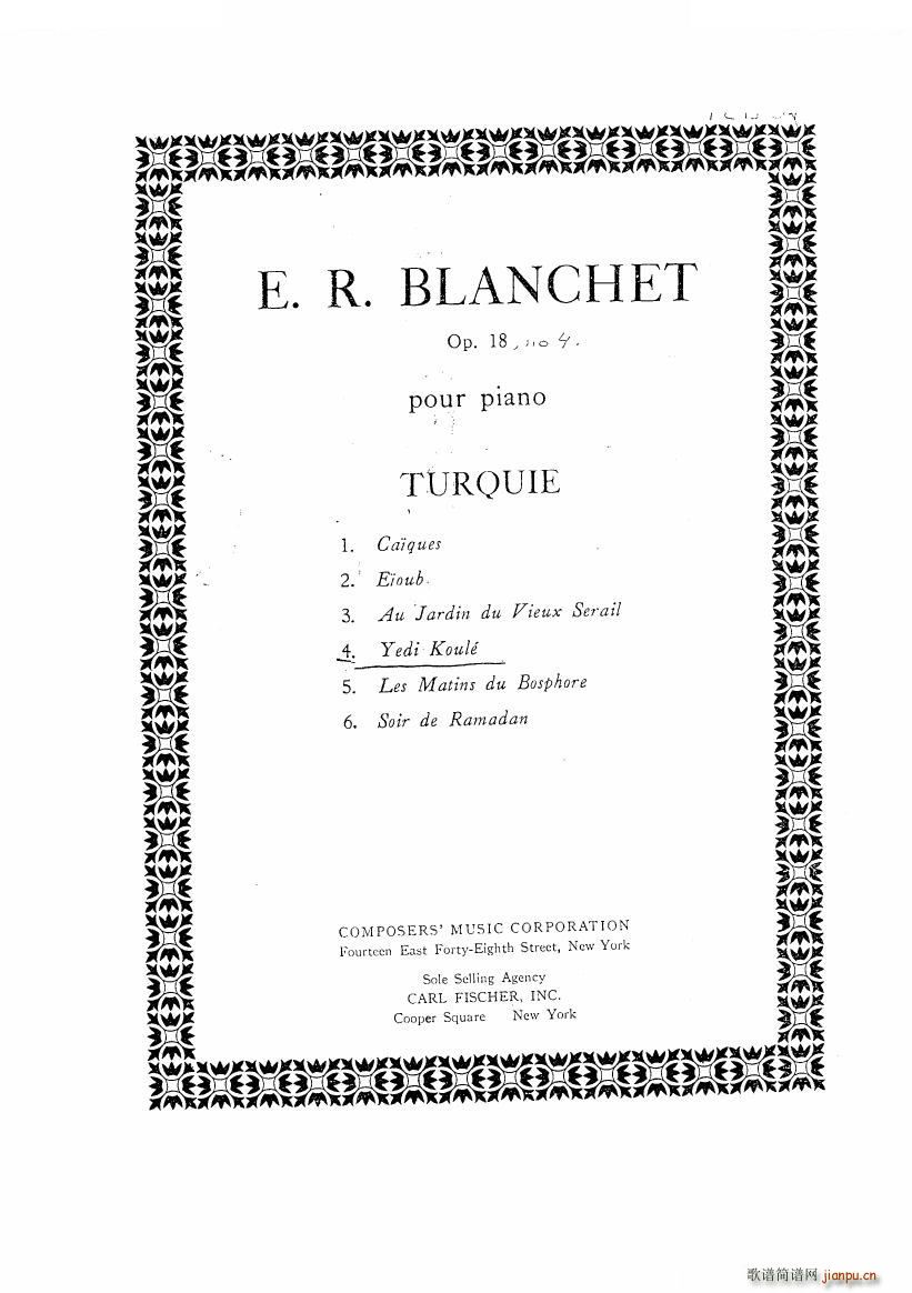 Blanchet Op 18 Turquie Op 18 Turquie(ʮּ)15