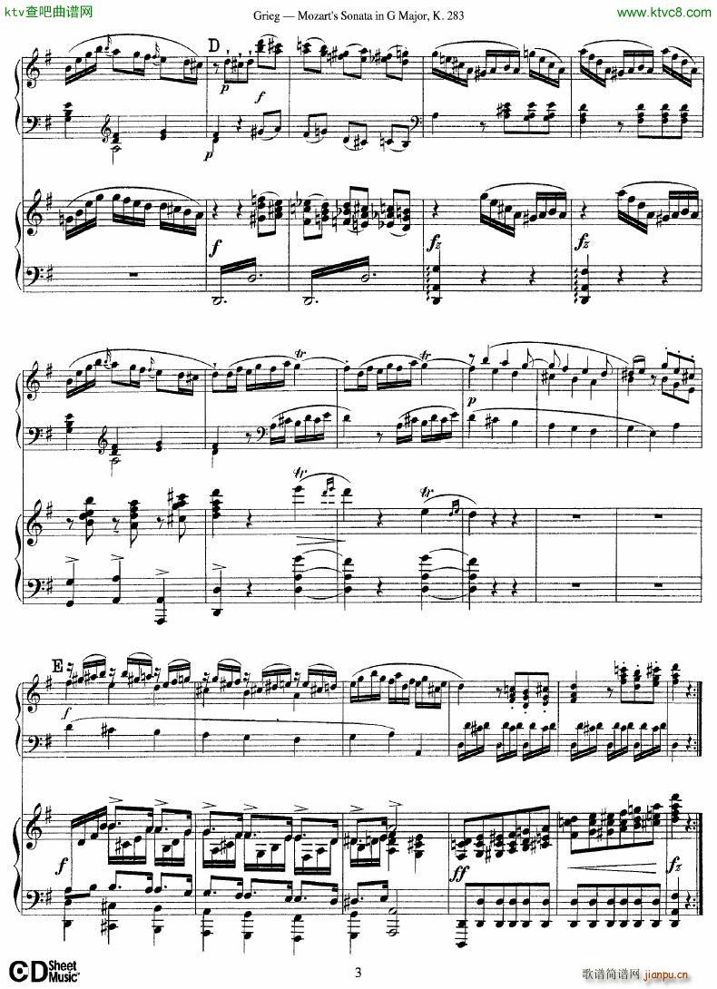 Grieg Sonata K 582 Mozart 2nd Piano Grieg()3