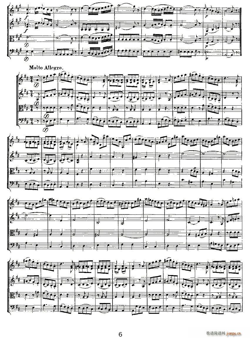 Quartet No 2 in D Major K 155 Dڶ()6