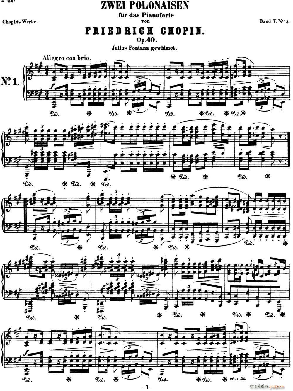 Ф   Op 40 No 1 A Polonaise()1