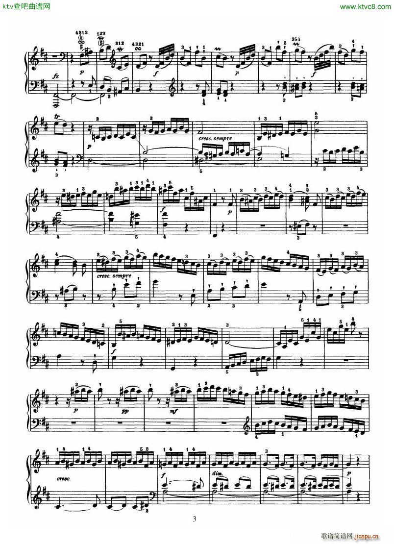 Haydn Piano Sonata No 33 In D()3