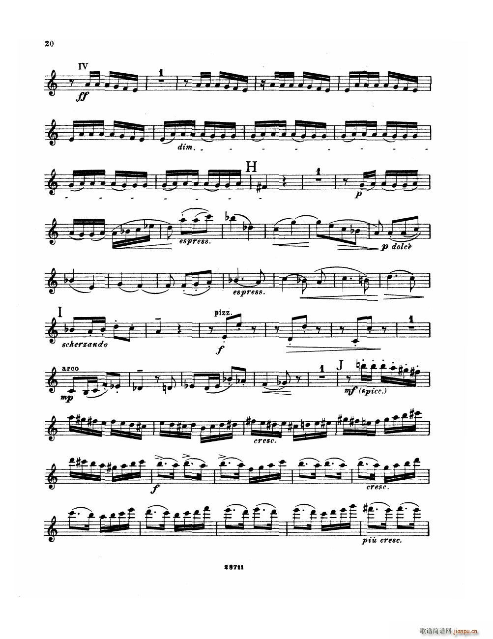 Bowen Suite for violin and piano violin part()20