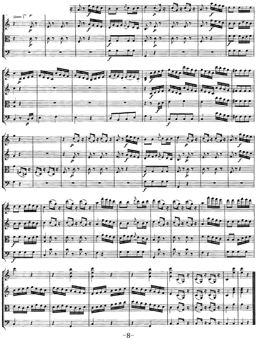 Mozart Quartet No 10 in C Major K 170()8
