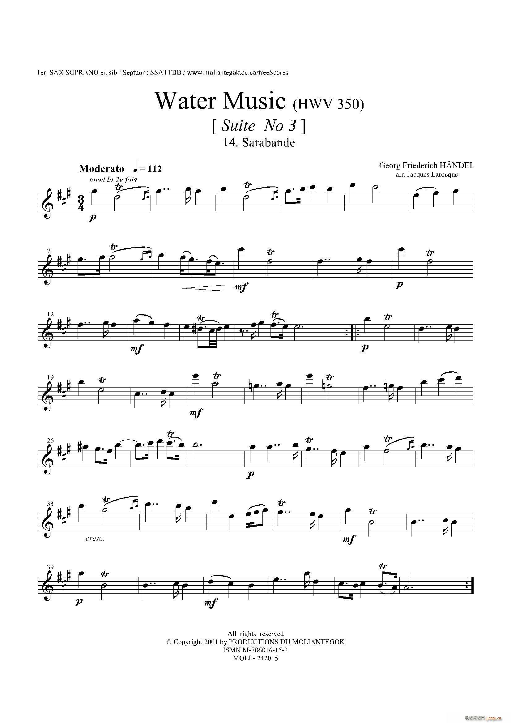 Water Music HWV 350 No 3 һ˹(ʮּ)1