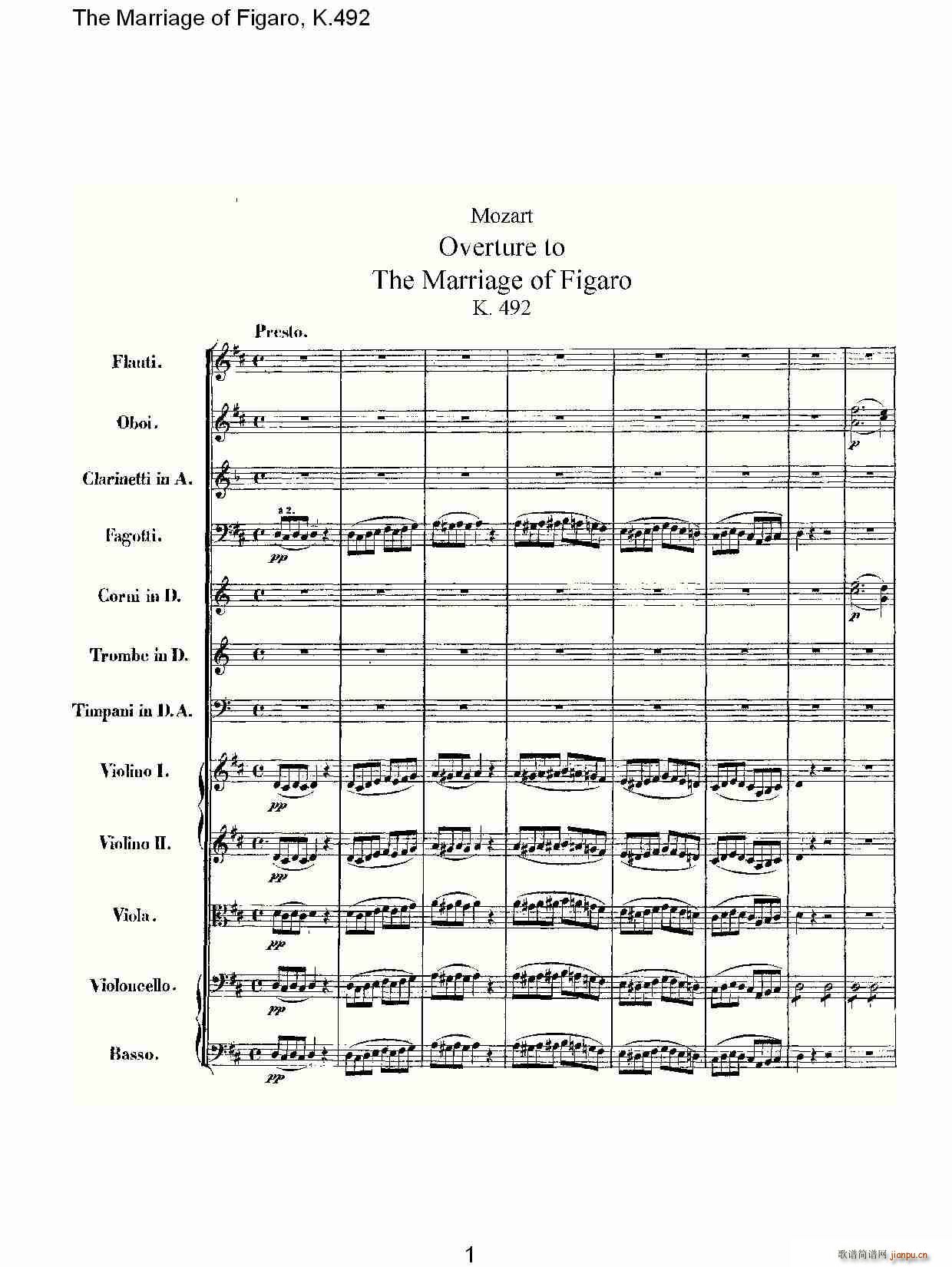 The Marriage of Figaro, K.492(ʮּ)1
