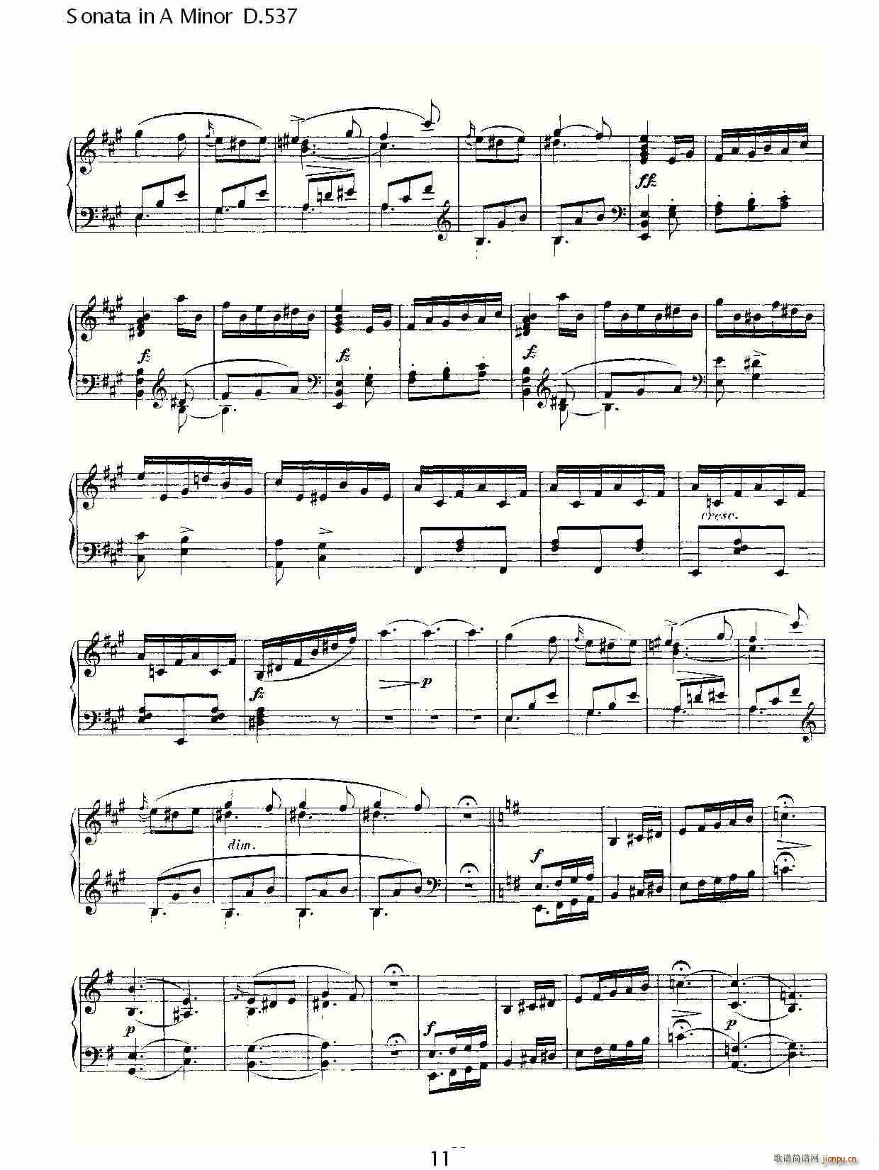 Sonata in A Minor D.537(ʮּ)11