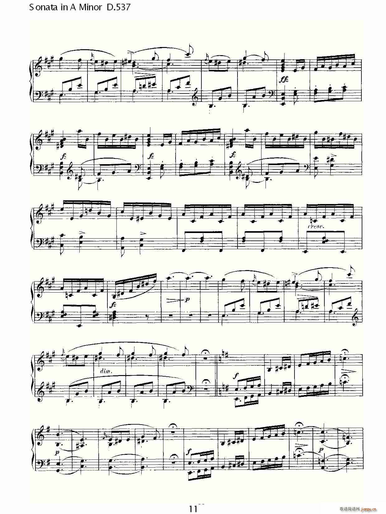 Sonata in A Minor D.537(ʮּ)11