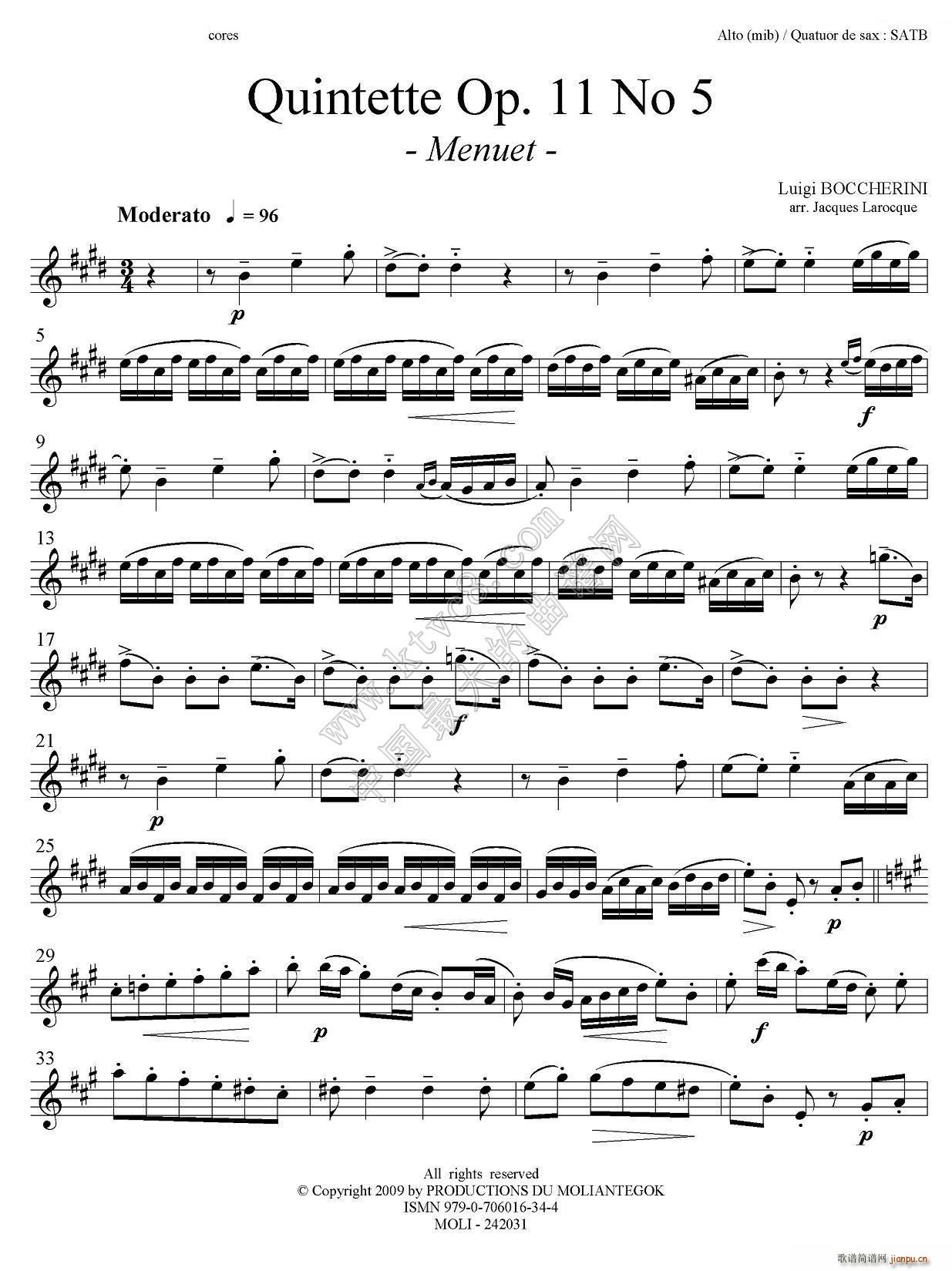 Quintette Op 11 No 5 ()1