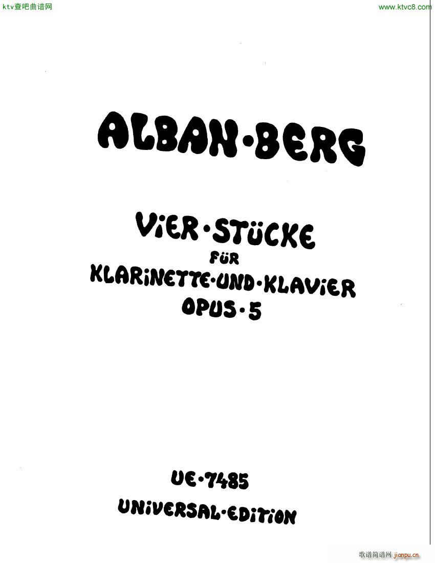 Berg op5 Vier Stcke fr kl klavier()1