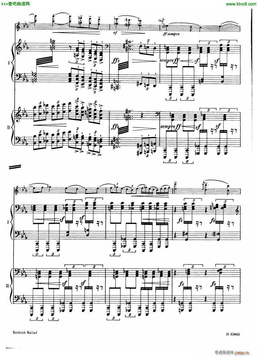 Britten Scottish Ballad op 26 arr for 2 pianos()17