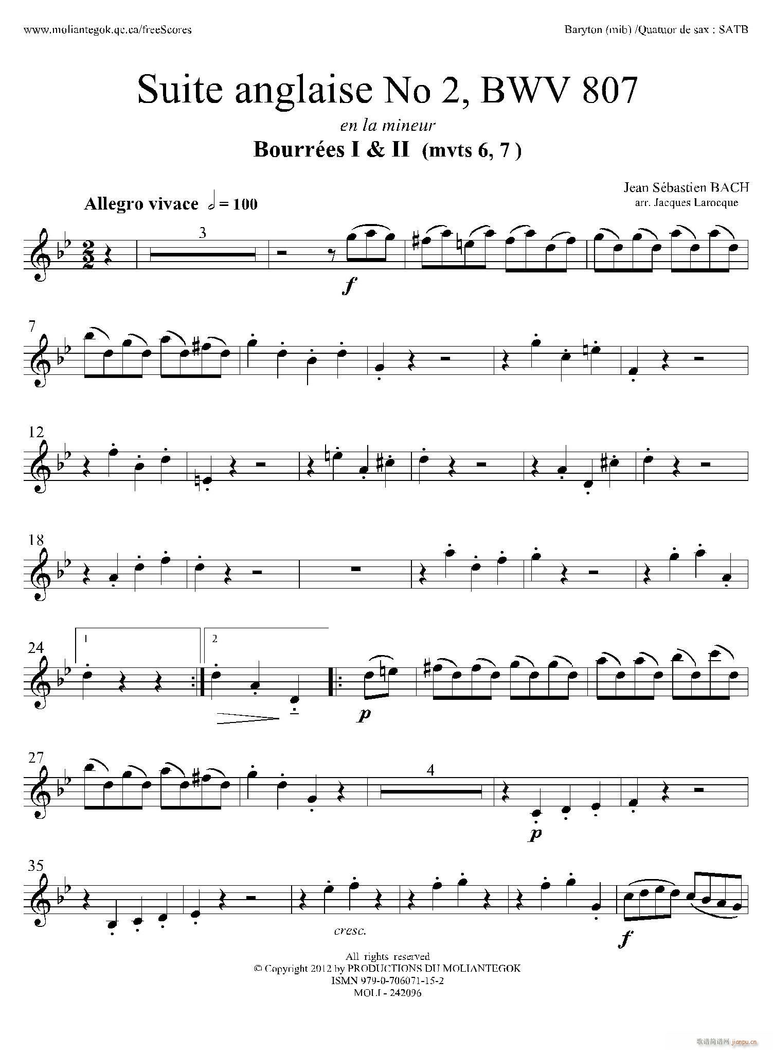 Suite anglaise No 2 BWV 807 ֮  ϵ˹(ʮּ)1