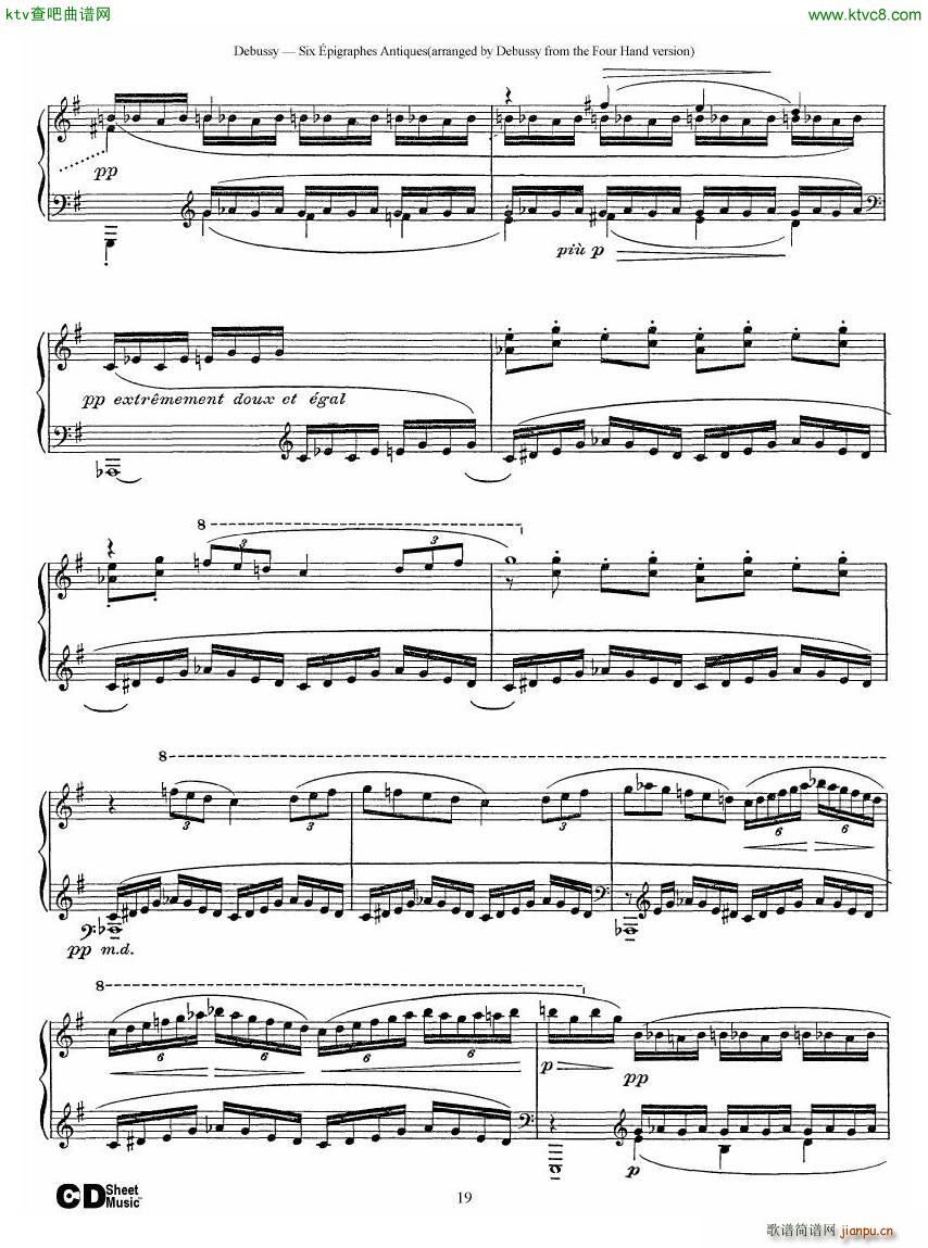 Debussy Sex pigraphes Antique 1 Piano()19