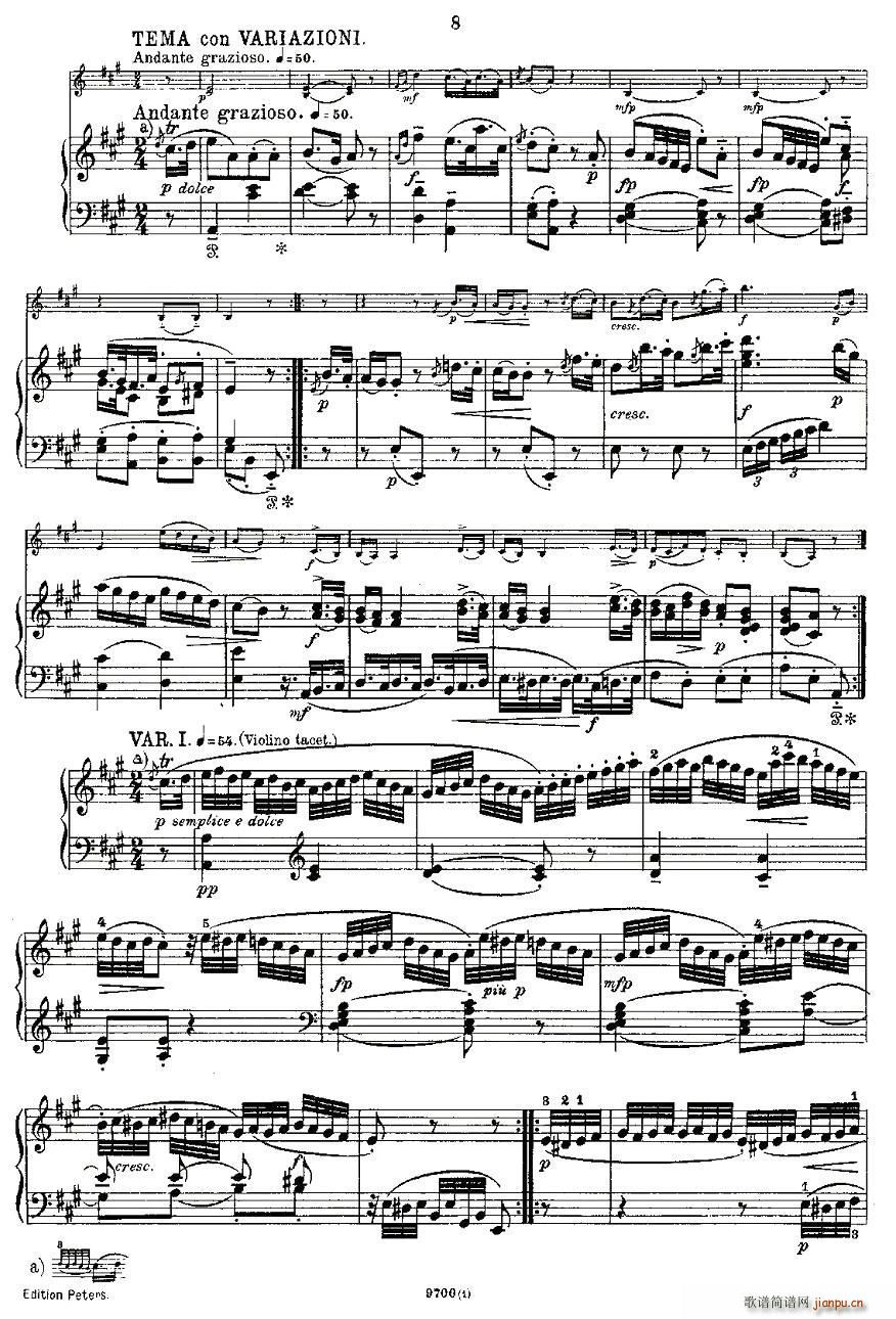 Mozart Violin Sonata No 1 KV 305 һС(С)8