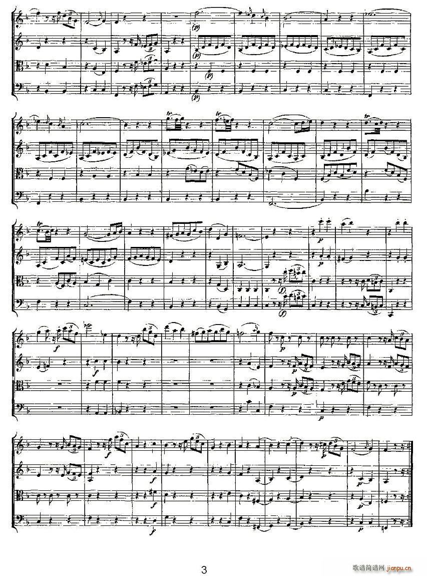 Quartet No 5 in F Major K 158 F()3