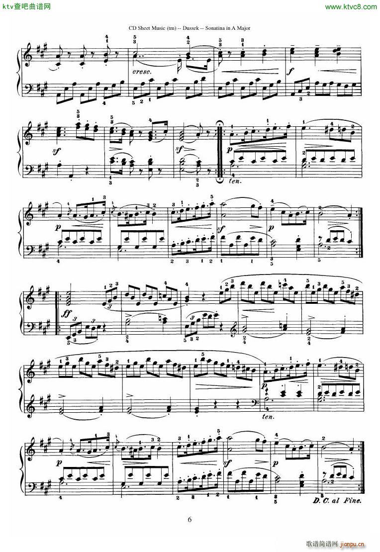 Dussek Sonatina in G Major()25