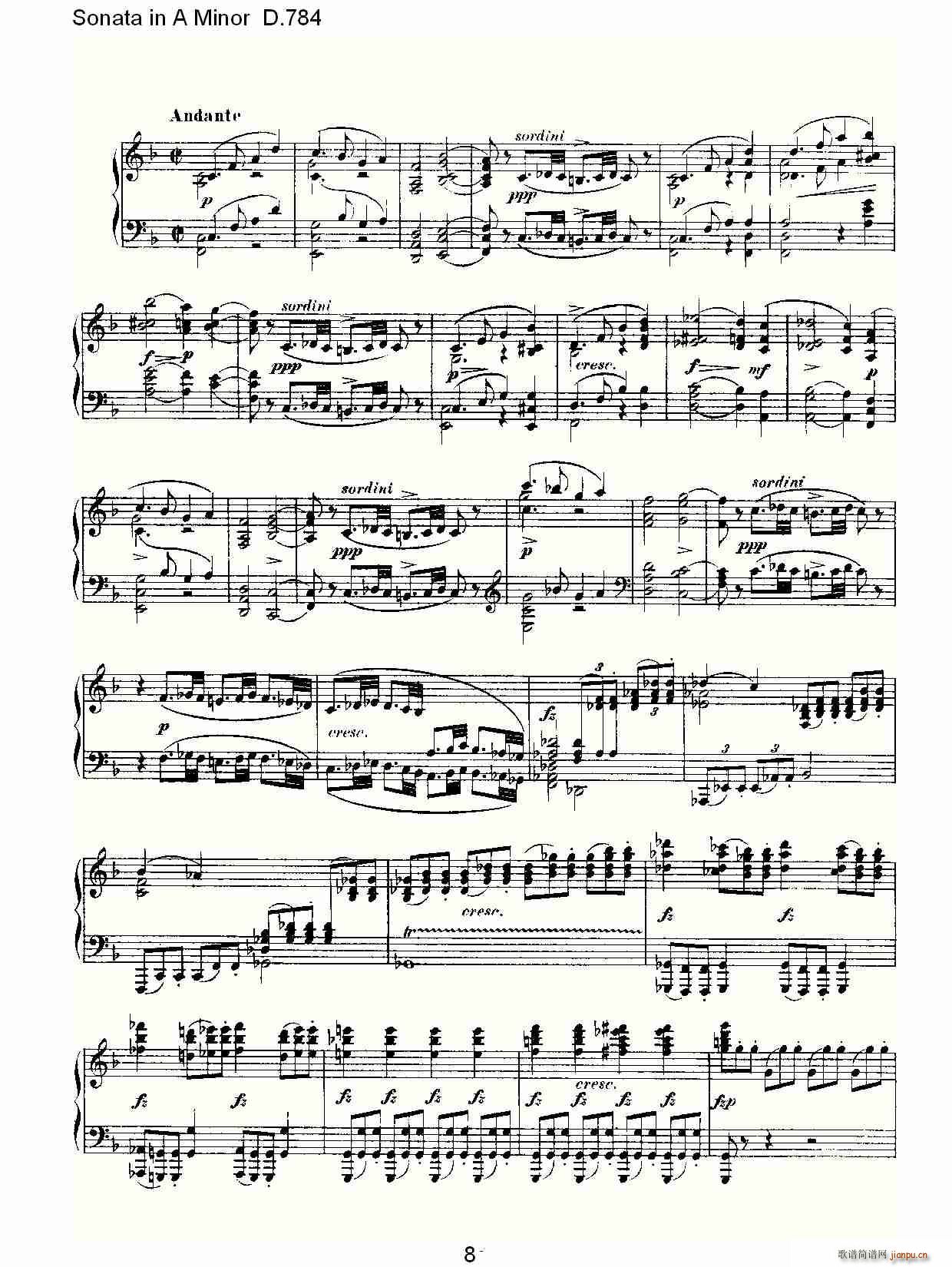 Sonata in A Minor D.784(ʮּ)1