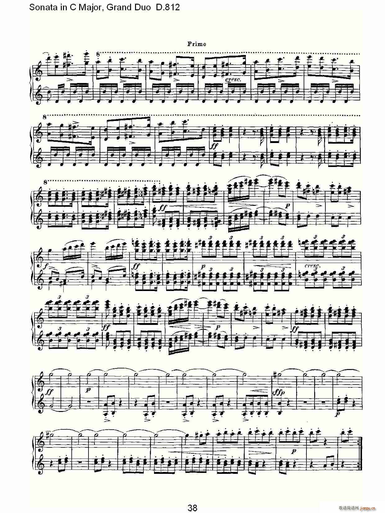 Sonata in C Major, Grand Duo D.812()8