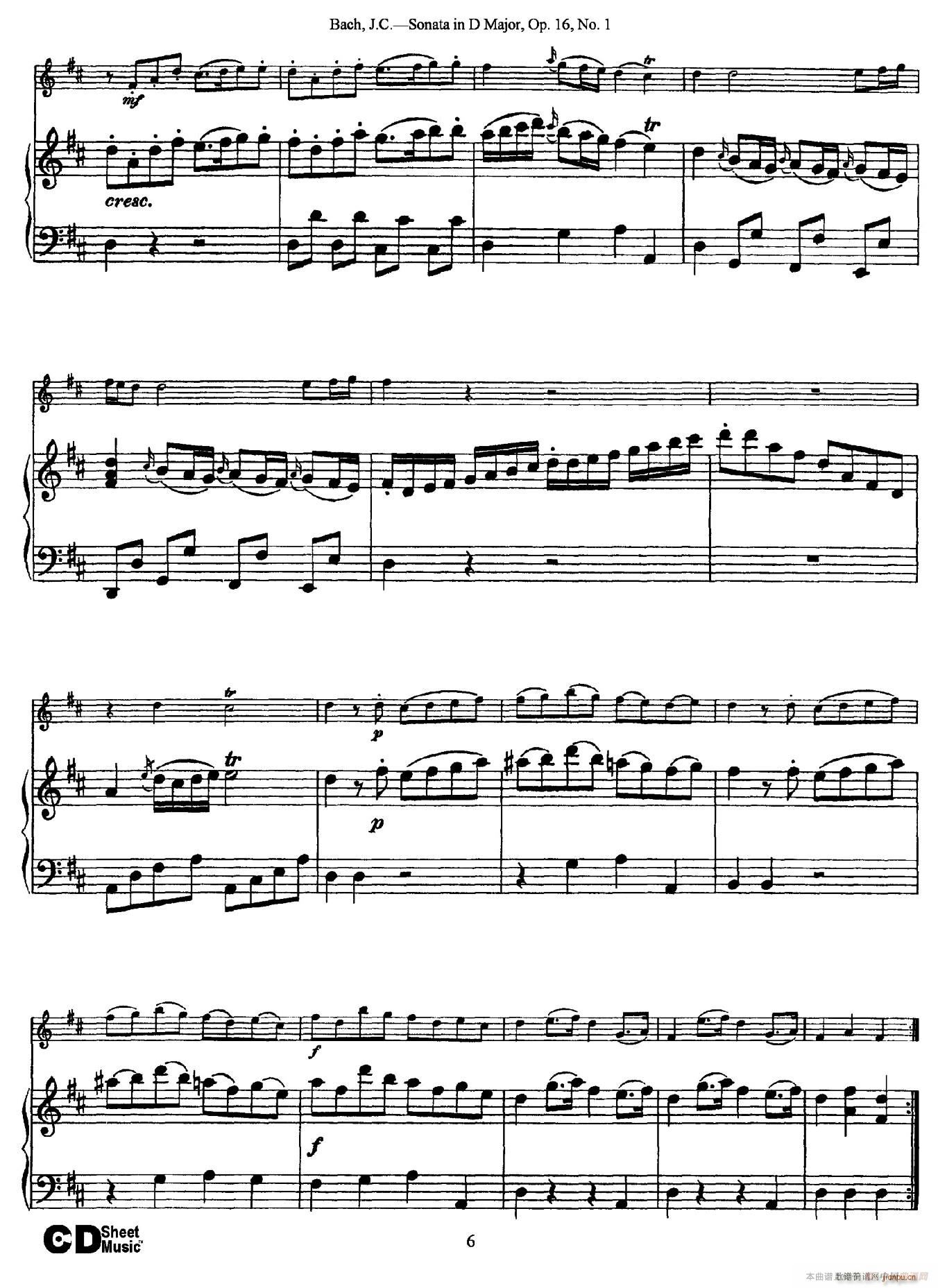 Sonata in D Major Op 16 No 1 ٰ()6