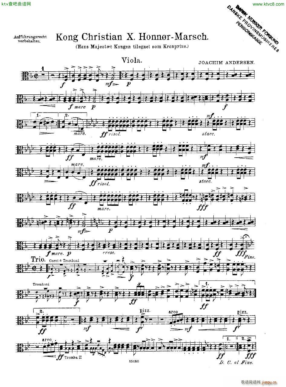 Andersen Kong Christian X Honn rmarsch orch()6
