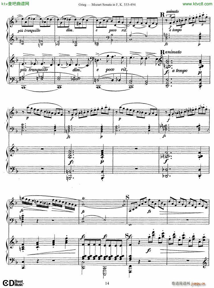 Grieg Sonata K 533 Mozart 2nd Piano Grieg()14