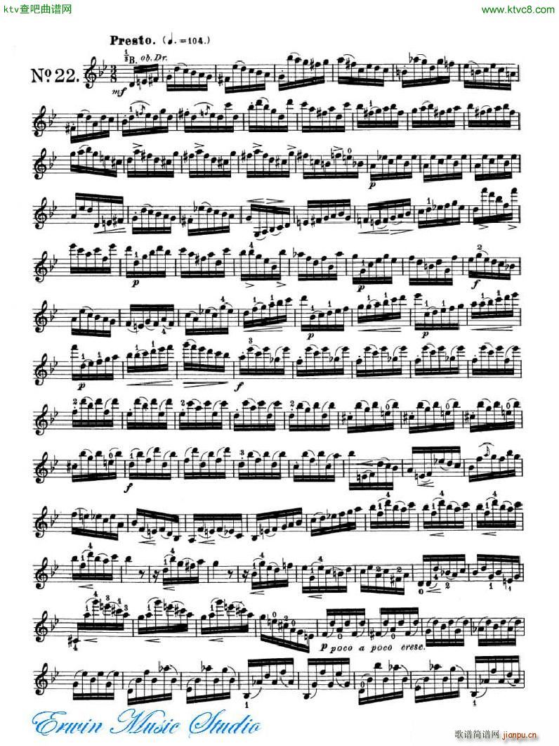 ޵ 24ϰPierre Rode 24 Studi Per violino 17 24(ʮּ)11