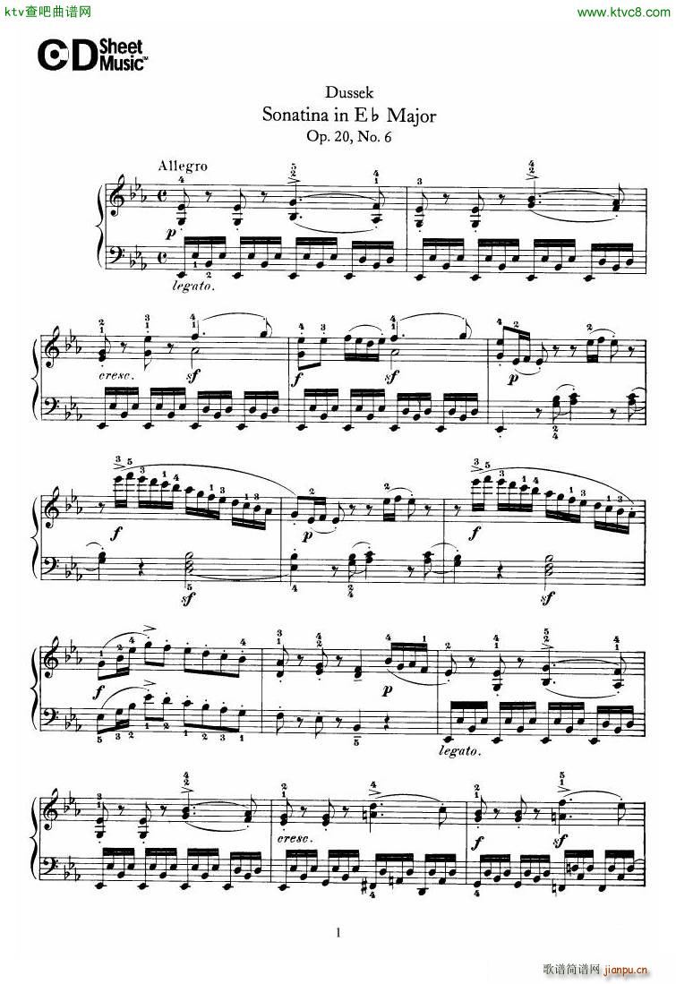 Dussek Sonatina in G Major()30