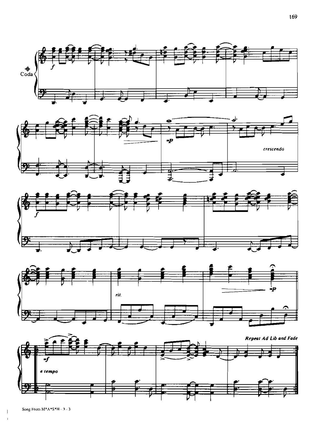 SONG FROM MASH Dan Coates  ()3