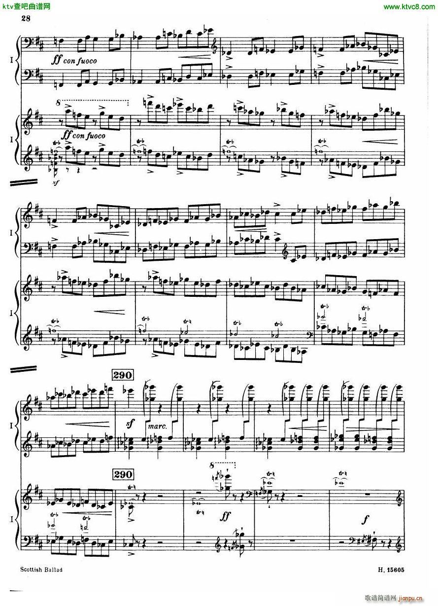 Britten Scottish Ballad op 26 arr for 2 pianos()23
