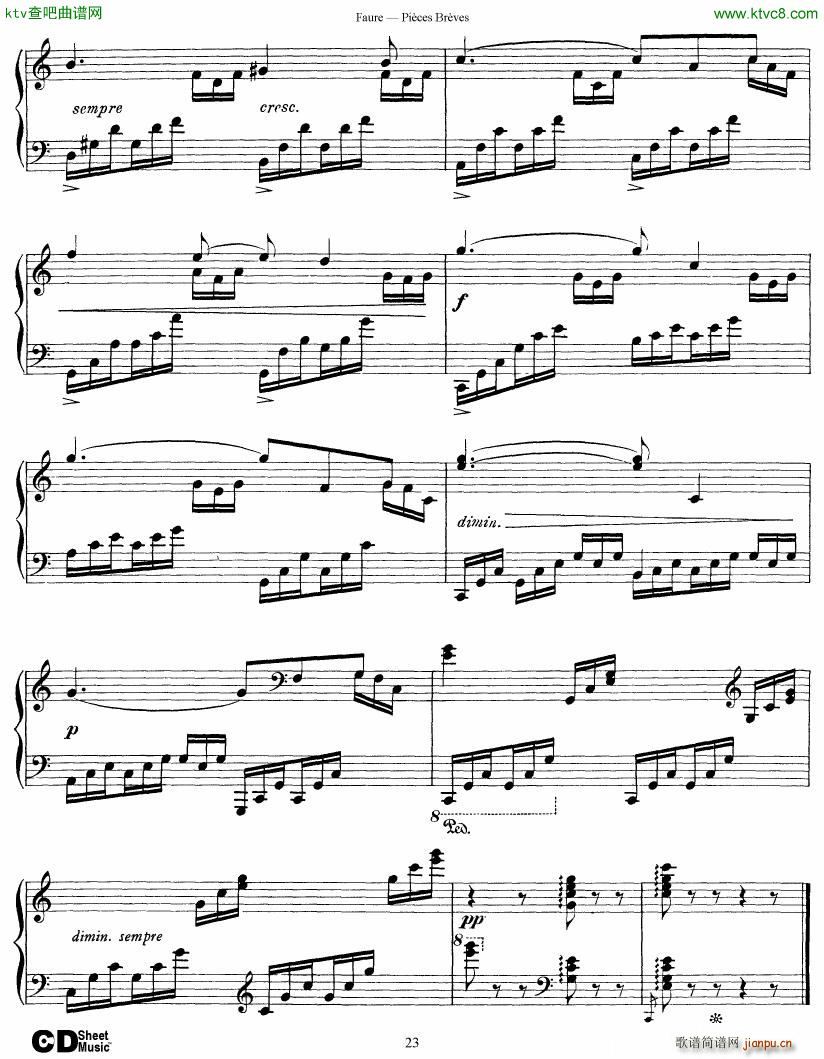 Faure 8 Pieces Breves Op 84()23