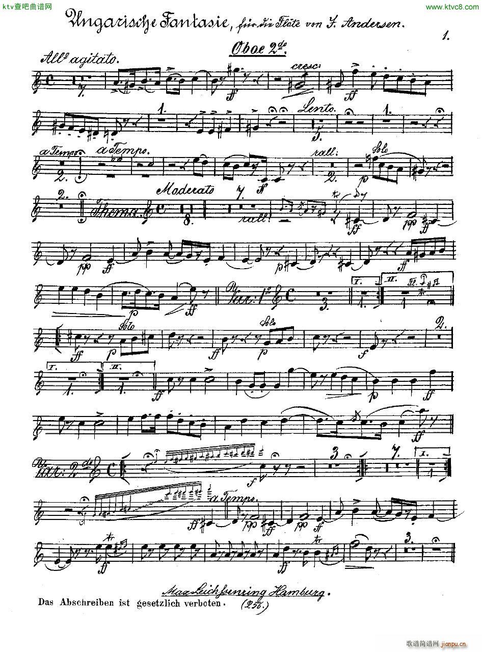 Andersen op 2 Ungarische Fantasie orch parts()23