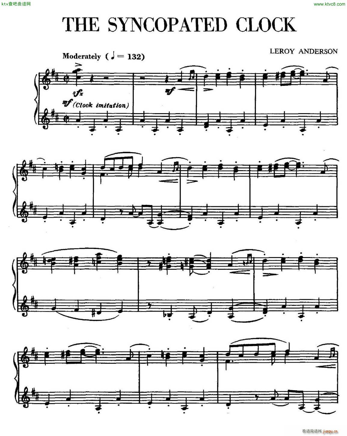 Anderson The Syncopated Clock piano()1