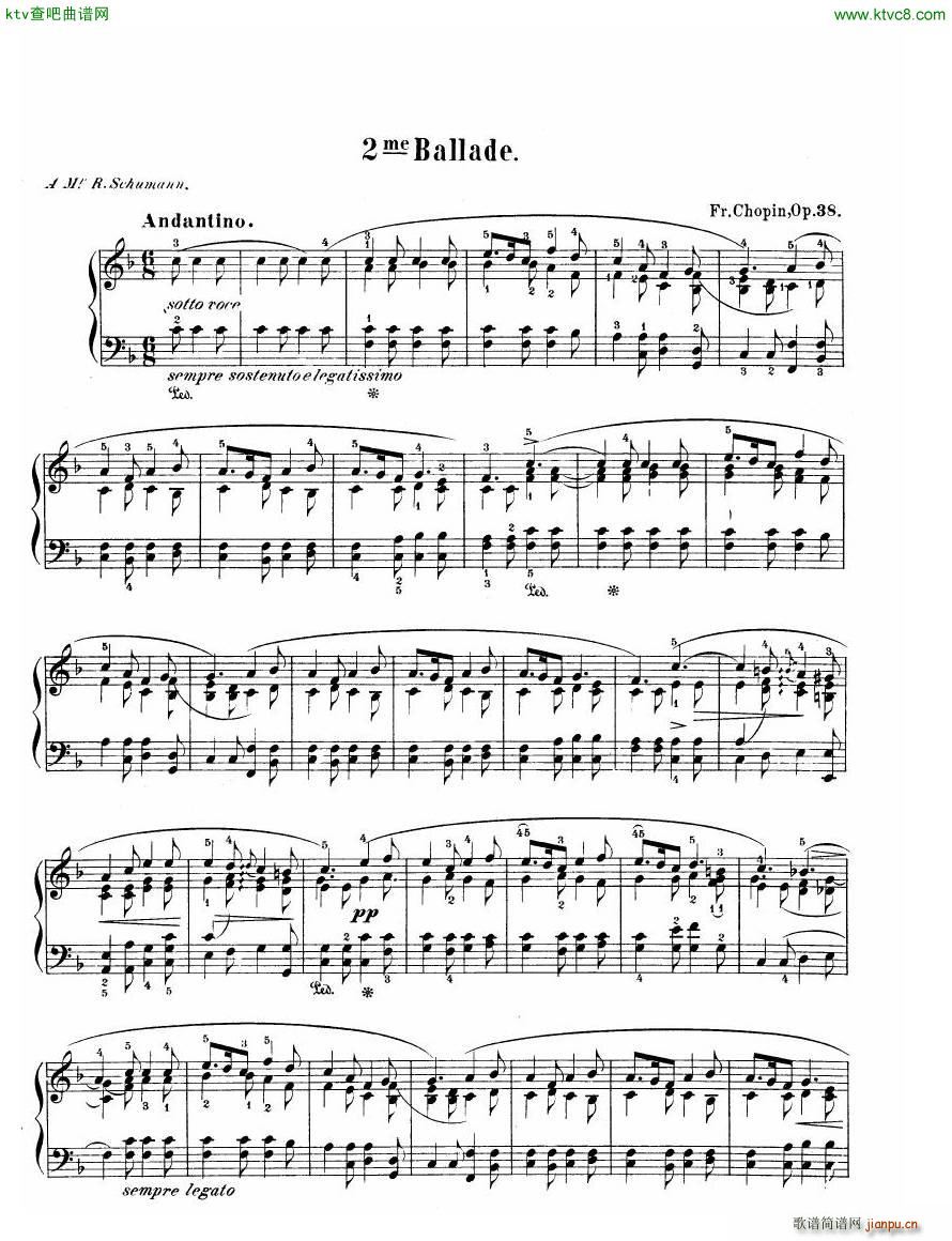 Chopin Ballade no 2 in F op 38()1