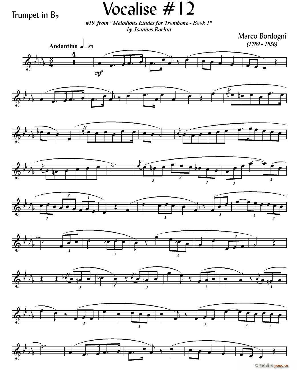Bordogni Vocalise 12 С ͭ(ʮּ)1