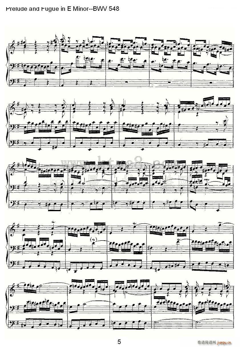 Prelude and Fugue in E Minor BWV 548 ܷ(ʮּ)5
