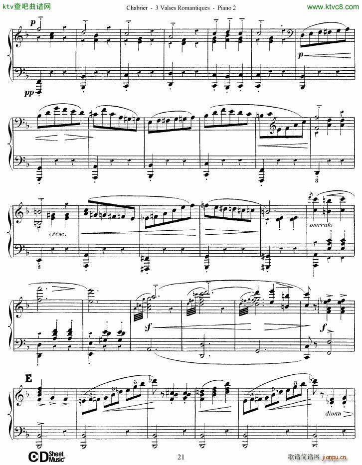 Chabrier 3 Valses Romantiques Piano 2()21