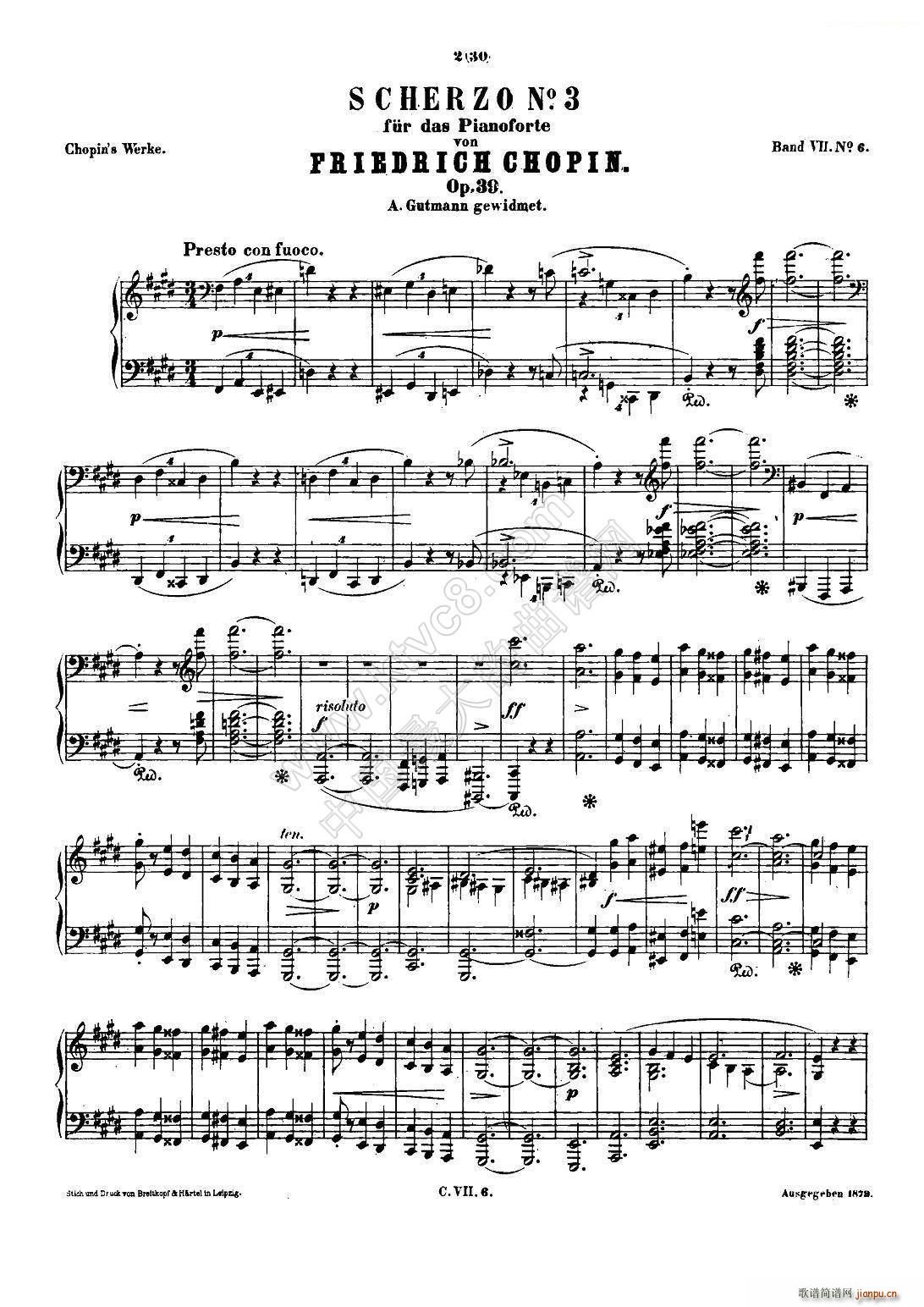 Ф г Chopin Scherzo No 3 cС Op 39()1