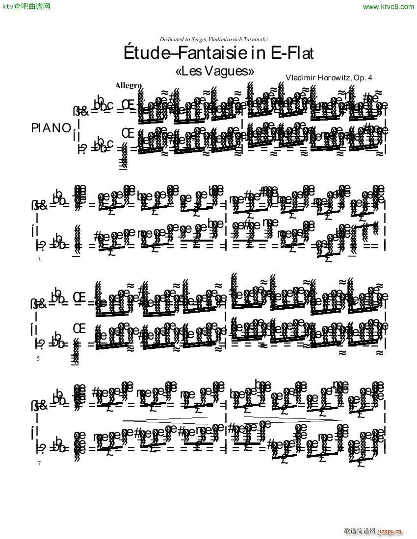 Horowitz etude fantasy les vagues op 4()1