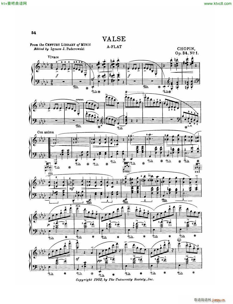 Chopin Op 34 No 1 Waltz in Ab major()1