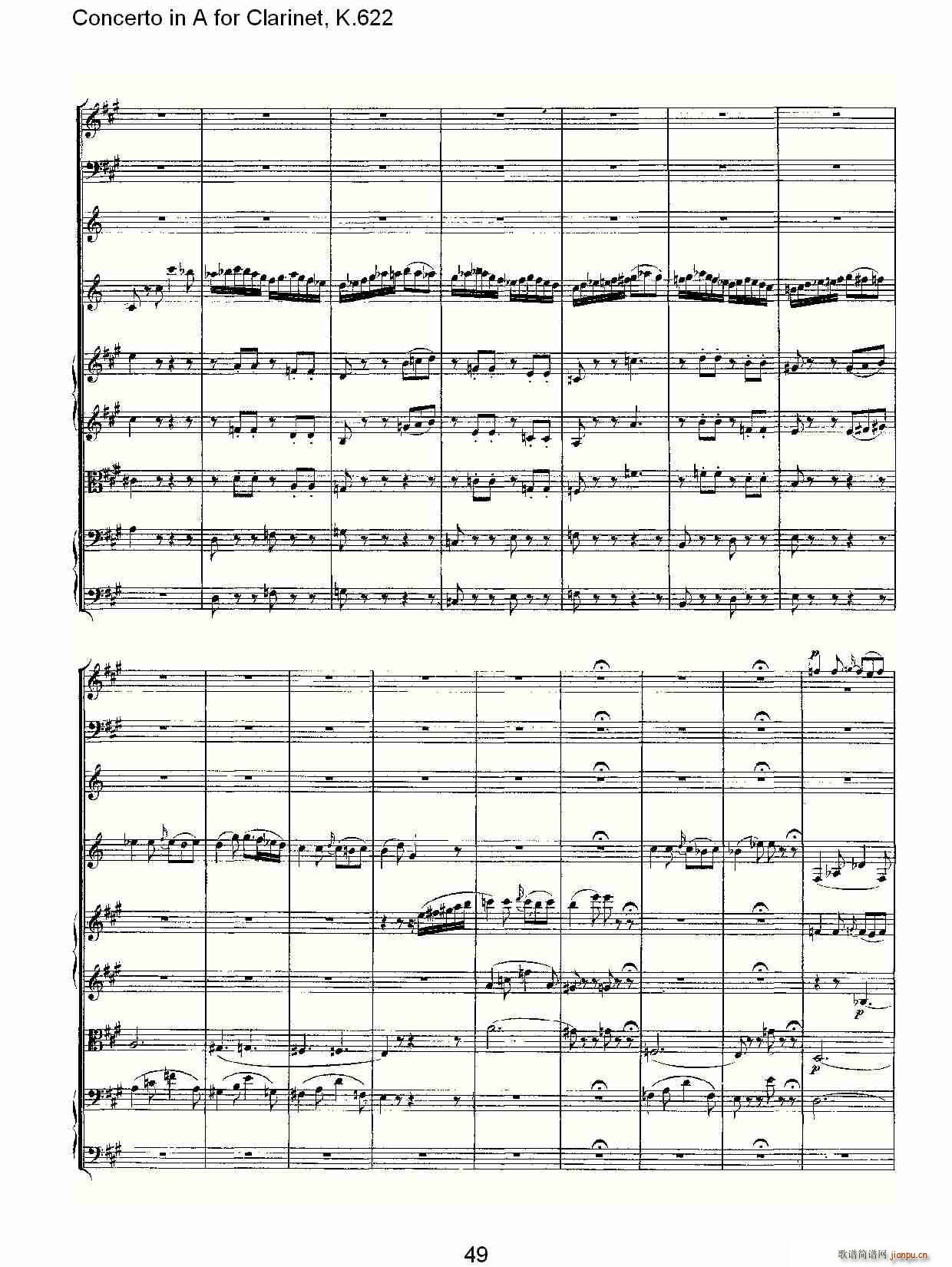 Concerto in A for Clarinet, K.622(ɹ)21