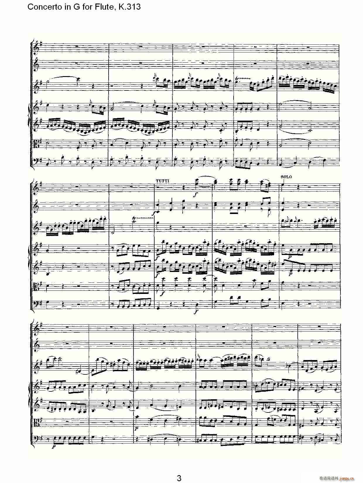 Concerto in G for Flute, K.313()3