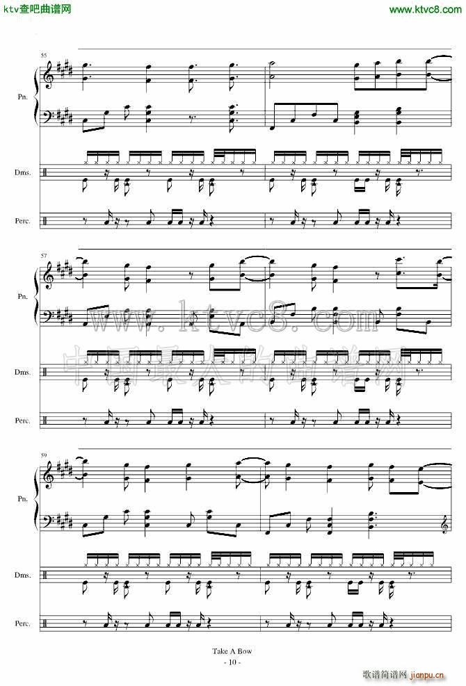 Take a Bow Piano Drums()10