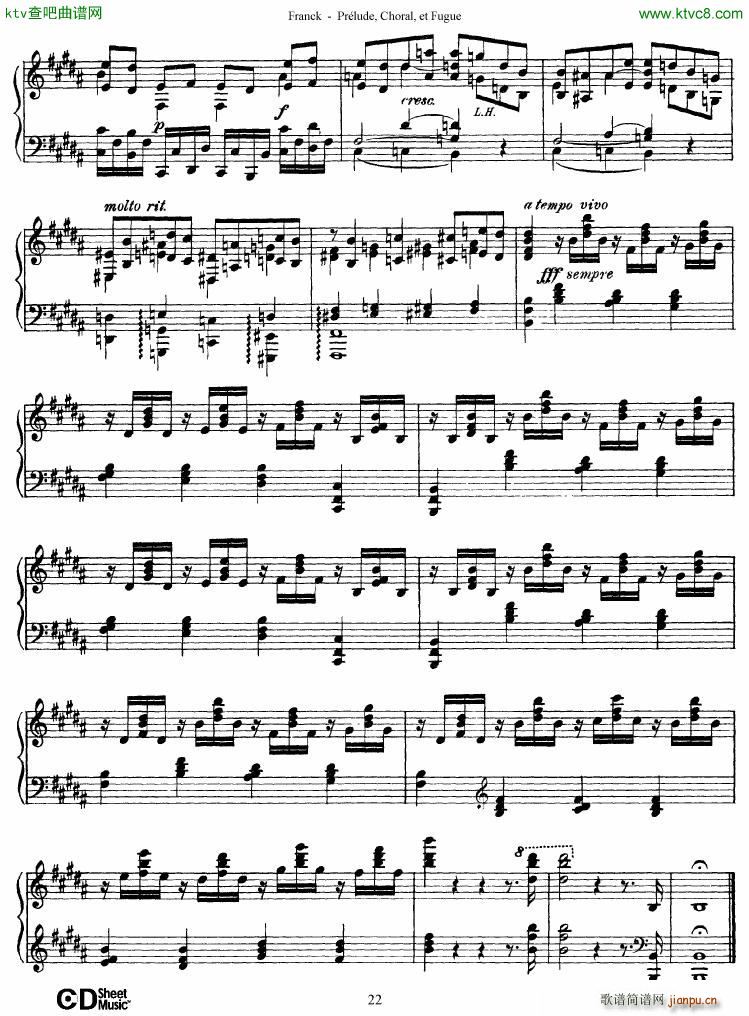 Franck Prlude Choral et Fugue()22