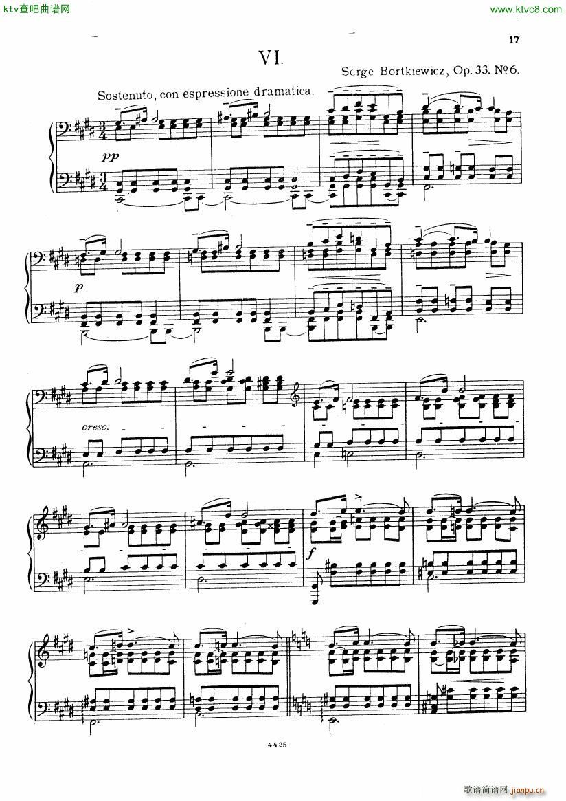 Bortkiewicz 10 Preludes Op 33()17
