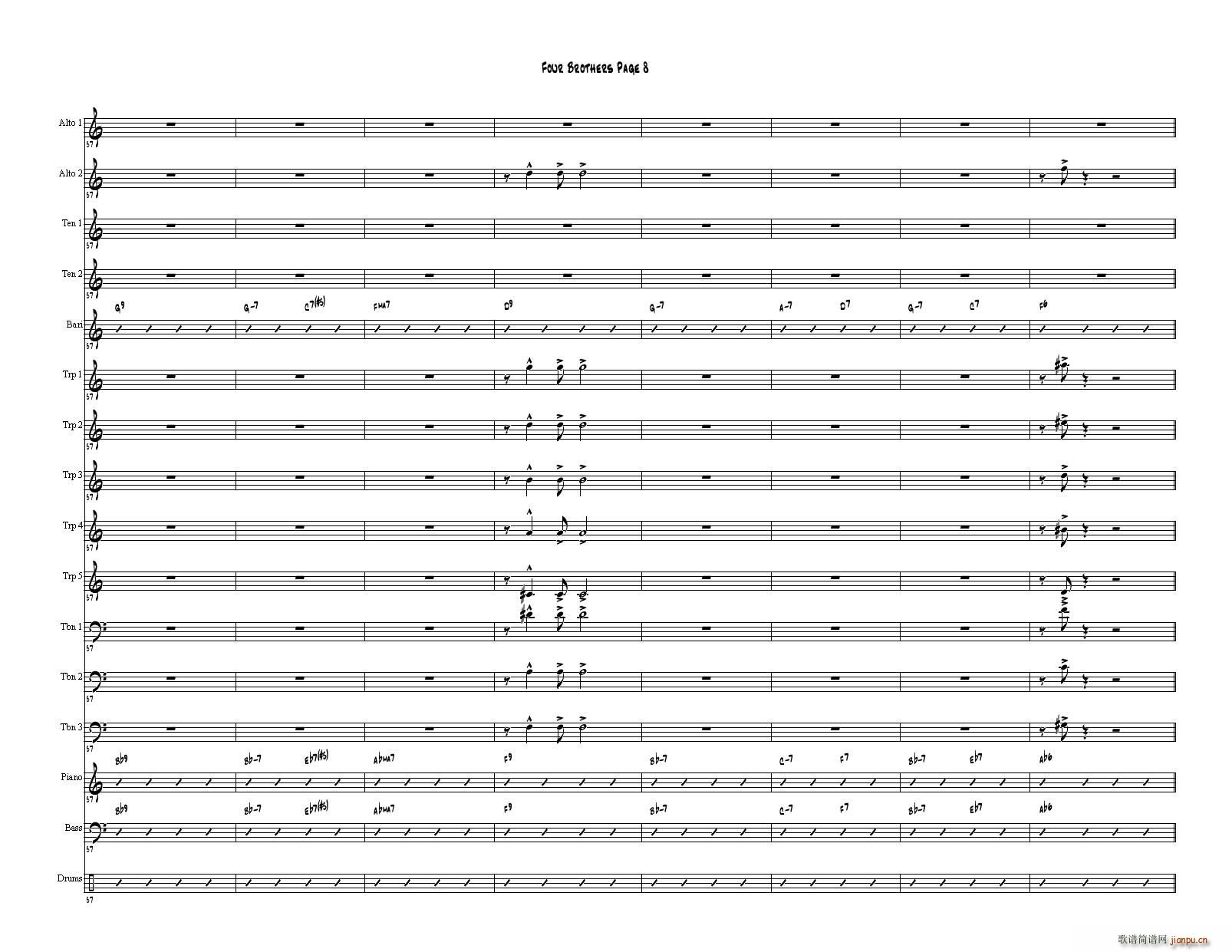 Four Brothers Big Band score()8