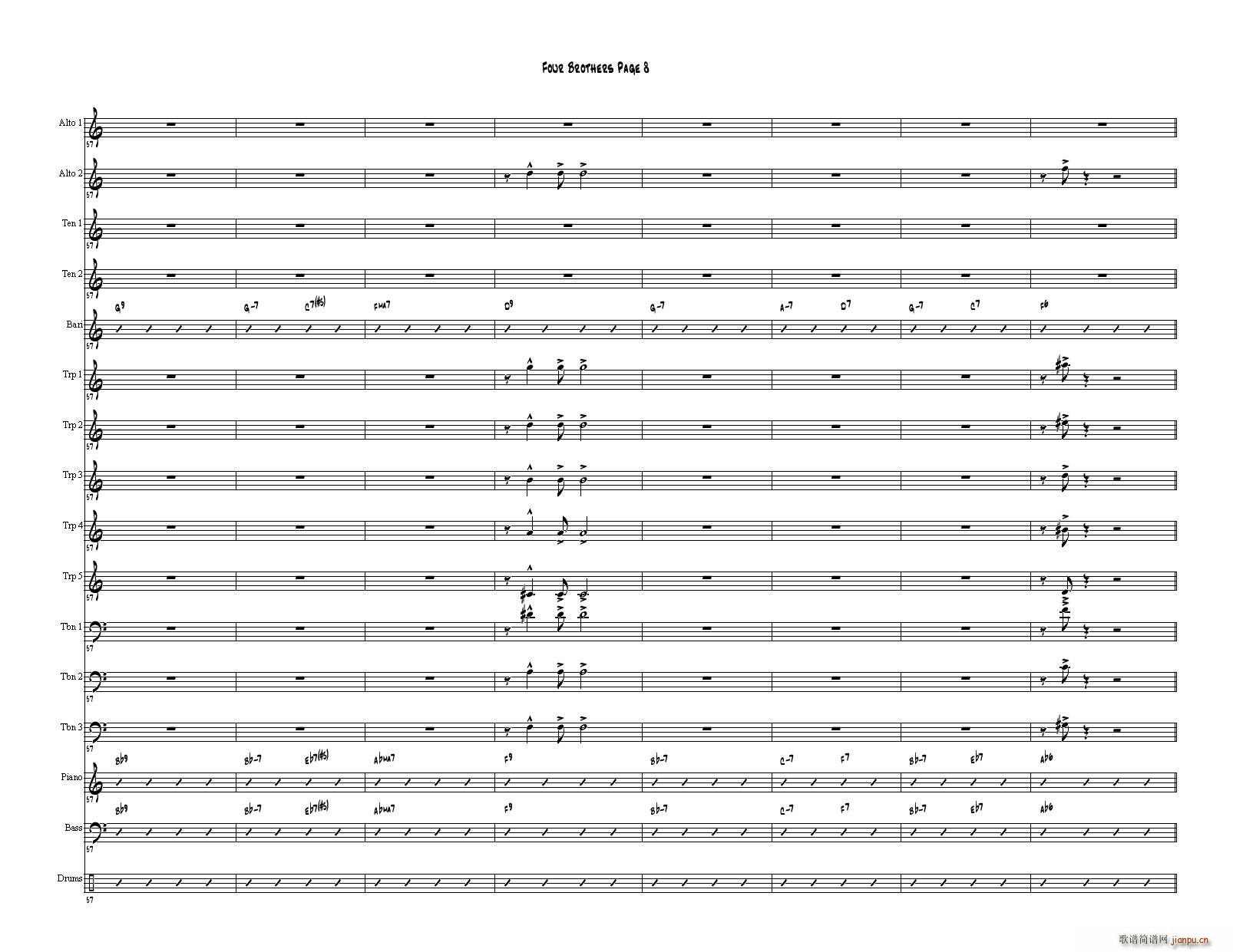 Four Brothers Big Band score()8