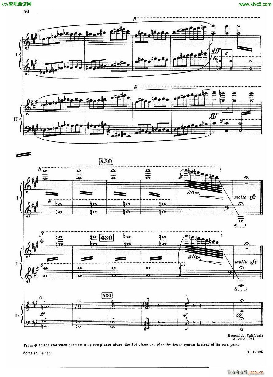 Britten Scottish Ballad op 26 arr for 2 pianos()41