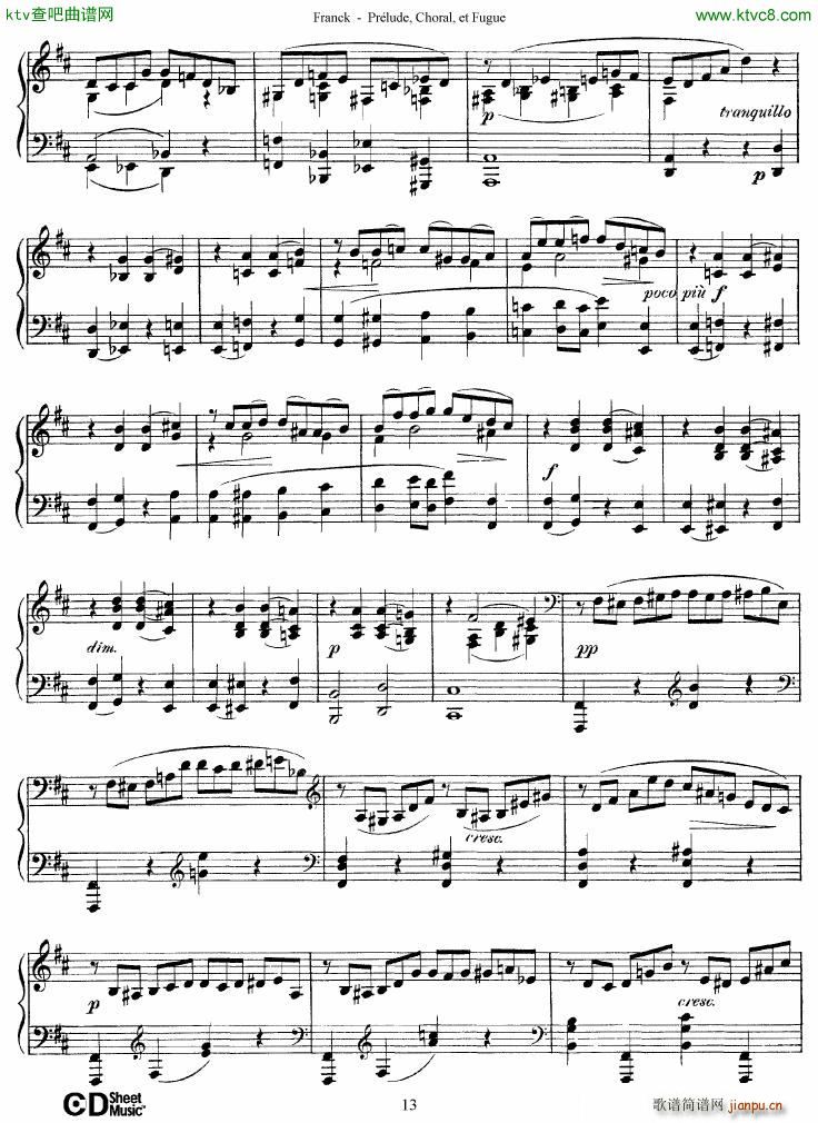 Franck Prlude Choral et Fugue()13